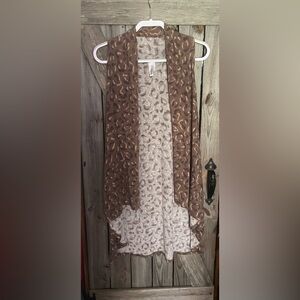 Leopard Print Brown Cardigan